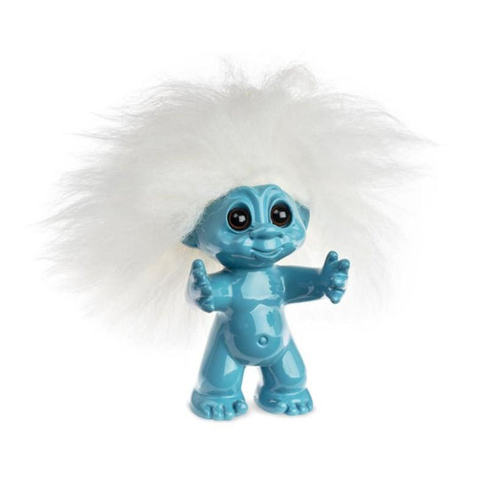 Fortune Troll Blue with white in its hair